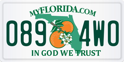 FL license plate 0894WO
