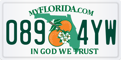 FL license plate 0894YW