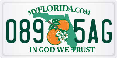 FL license plate 0895AG