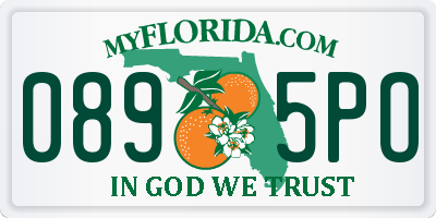 FL license plate 0895PO
