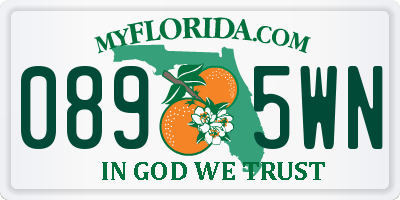 FL license plate 0895WN