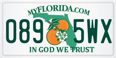 FL license plate 0895WX