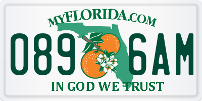 FL license plate 0896AM