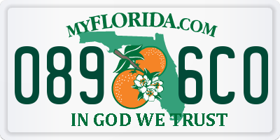 FL license plate 0896CO