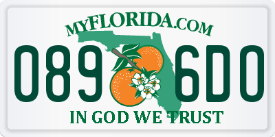 FL license plate 0896DO