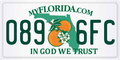 FL license plate 0896FC