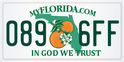 FL license plate 0896FF