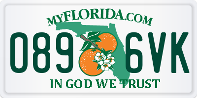 FL license plate 0896VK