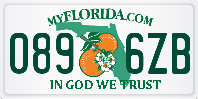FL license plate 0896ZB