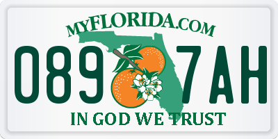 FL license plate 0897AH