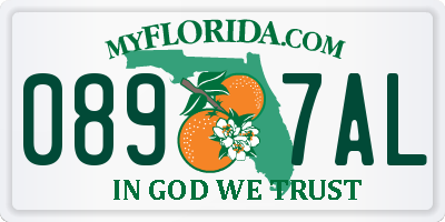 FL license plate 0897AL