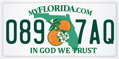 FL license plate 0897AQ