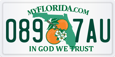 FL license plate 0897AU