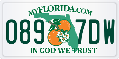 FL license plate 0897DW