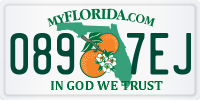 FL license plate 0897EJ