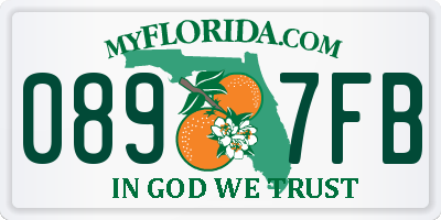 FL license plate 0897FB