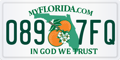 FL license plate 0897FQ