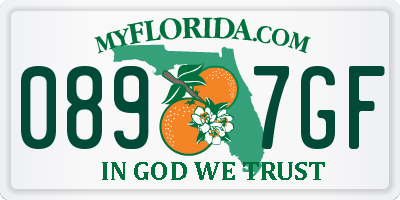 FL license plate 0897GF