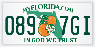 FL license plate 0897GI