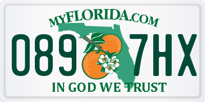 FL license plate 0897HX