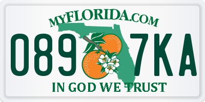FL license plate 0897KA