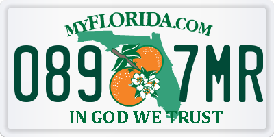 FL license plate 0897MR