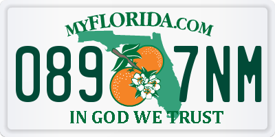 FL license plate 0897NM