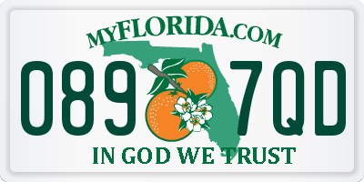 FL license plate 0897QD