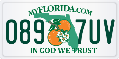 FL license plate 0897UV