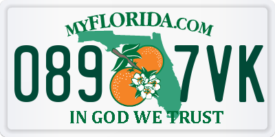 FL license plate 0897VK