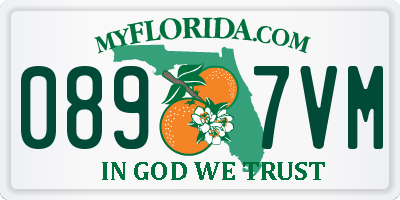 FL license plate 0897VM