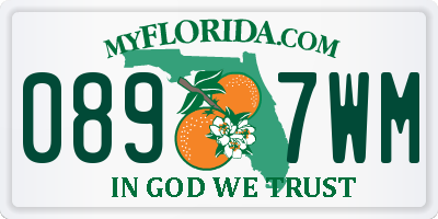 FL license plate 0897WM