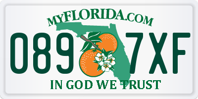 FL license plate 0897XF