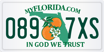 FL license plate 0897XS