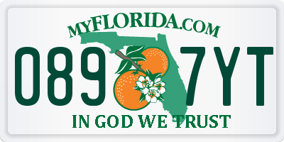 FL license plate 0897YT
