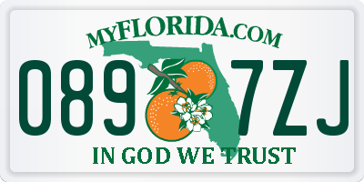 FL license plate 0897ZJ