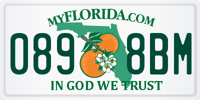 FL license plate 0898BM
