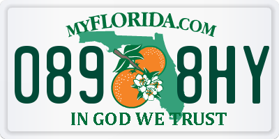 FL license plate 0898HY
