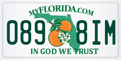 FL license plate 0898IM