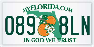 FL license plate 0898LN