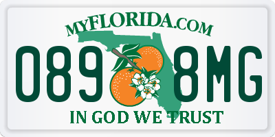 FL license plate 0898MG