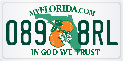 FL license plate 0898RL