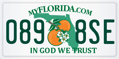 FL license plate 0898SE