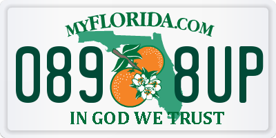 FL license plate 0898UP