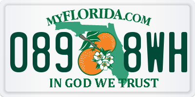 FL license plate 0898WH