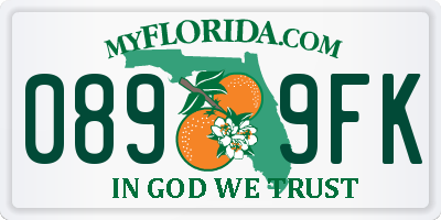 FL license plate 0899FK