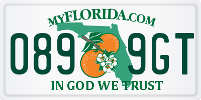 FL license plate 0899GT