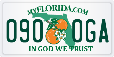 FL license plate 0900GA