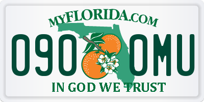 FL license plate 0900MU