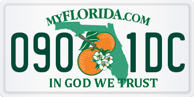 FL license plate 0901DC